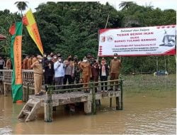 Dinas Perikanan Tulang Bawang Melakukan Penebaran Benih Ikan Nila Nirwana