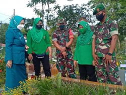 Ketua TIM Penggerak PKK Kabupaten Polman Apresiasi Taman Toga Persit Kodim 1402/Polman