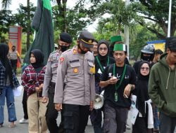 Polres Polman Berhasil Amankan Aksi Unjuk Rasa Himpunan Mahasiswa Islam (HMI)