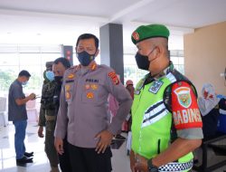 Kabid Humas : Polda Lampung Lakukan Pengecekan Pos Gerai Vaksin Di KM 20 Lamsel