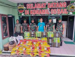 Wujud Kepedulian Koramil 05/Sail, Berikan Ratusan Paket Sembako dan Bingkisan Lebaran Bagi Warga Tak Mampu