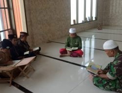 Babinsa Koramil 02/Karang Baru Tadarus Bersama Anak Pesantren Syuhada