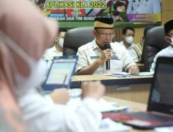 Bupati Lampung Timur M. Dawam Rahardjo Memimpin Rapat Bedah Hasil Input Evaluasi Kabupaten Layak Anak Tahun 2021 dan Approve Inputan Pada Aplikasi Kemen PPPA