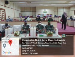 Danramil 05/Sail Mewakili Dandim 0301/Pbr Menghadiri Sertijab Komandan Resimen Mahasiswa Satuan 043/ Indra Sakti Universitas Islam Riau