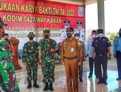 Karya Bhakti TNI Tahun 2022, Kodim Way Kanan Buka Badan Jalan