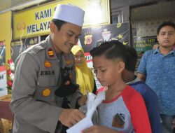 Keceriaan Anak-anak Yatim Usai Mendapat Santunan dari Kapolsek Ranto Peureulak