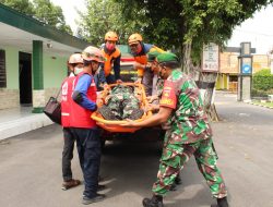 Kodim 0726/Sukoharjo, BPBD dan PMI Gelar Simulasi Penanganan Bencana Gempa Bumi