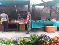 Serda Ardiman Patroli di Pasar Tradisional, Himbau Pedagang Dan Pengunjung Tetap Patuhi Prokes