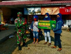 Keliling Pasar, Babinsa Berikan Himbauan Penerapan Prokes