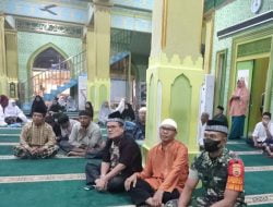 Babinsa Monitoring Acara Halal Bihalal Wakil Walikota Pekanbaru di Masjid Paripurna Al-Mujahidin