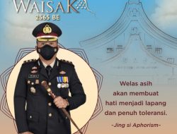 Kapolres Pangkalpinang Sampaikan Ucapan Selamat Hari Raya Waisak 2566BE/2022M