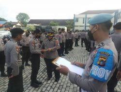 Setelah Pelaksanaan Apel Pagi, Sie Propam Polres Pangkalpinang Laksanakan Gaktibplin