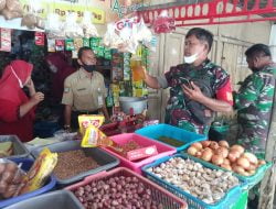 Danramil 01/Laweyan Bersama Anggota Sidak di Pasar Sidodadi Kleco, Ini Hasilnya