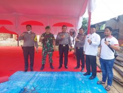 Danramil 05/Sail Bersama Camat Dan Kapolsek Tinjau Tempat Pembangun Kantor Polsek Marpoyan Damai