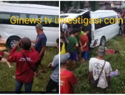 Bus Travel Membawa Penumpang dari Wisata Dihantam Kereta Api di Desa Sei Buluh Sergai