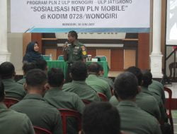 Gandeng Kodim 0728/Wonogiri, PLN 2 ULP Wonogiri dan Jatisrono Berikan Sosialisasi PLN Mobile