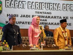 Menyampaikan Untuk Pencapaian dan Prestasi, Bupati Purwakarta Dihadapan Anggota DPRD pada Rapat Paripurna HUT Purwakarta 2022