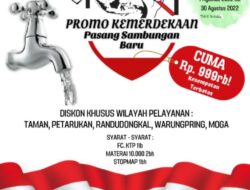 Memperingati Hari Kemerdekaan RI Ke-77 Perumda Air Minum Tirta Mulia Pemalang Hadirkan Promo Murah Untuk Pemasangan Sabungan Baru