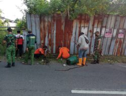 Demi Terciptanya Lingkungan Bersih Dan Bebas Covid-19 Sertu Jhony Pelopori Karya Bakti Di Kelurahan Tegalharjo