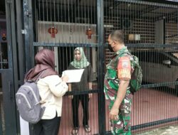 Sertu Jamil Candra MendampingiDinas BPS Kota Pekanbaru Dalam Rangka Survey Angkatan Kerja Nasional