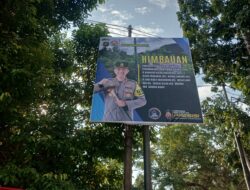 Polres Bangka Barat Pasang Spanduk Himbauan Larangan Menambang Timah Secara Illegal