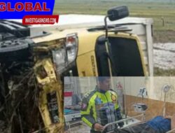 Naas Mobil Truck Box Mengalami Kecelakaan Tunggal, Usai Hindari Sepeda Motor