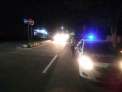 Ciptakan Kamseltibcar Lantas Yang Kondusif, Sat Lantas Polres Bangka Barat Rutin Laksanakan Patroli Malam Hari