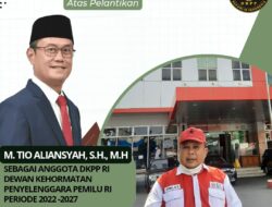 Ketua SMSI Way Kanan dan Alumni SMANSA 1 Kobum 93 Ucapkan Selamat atas Dilantiknya M. Tio Aliansyah, SH., MH sebagai Anggota Dewan Kehormatan Penyelenggara Pemilu (DKPP) RI