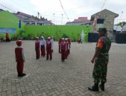 Sertu Dedi Supriyadi Berikan Motivasi Pelajar SDIT Raudhatul Rahma Dalam Lomba PBB