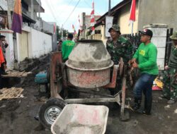 Bersama Rakyat Koramil 04/Jebres Pelopori Semangat Gotong Royong Dalam KBD Tahap III Di Wilayah Kelurahan Tegalharjo