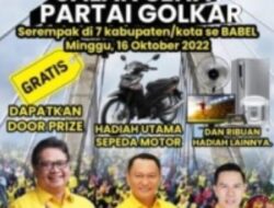 “Antusias Masyarakat Mendaftar Jalan Sehat Partai Golkar se-Propinsi Kep. Babel, Target Pecahkan Rekor MURI”