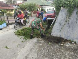 Babinsa Serda Binsar P Laksanakan Goro Bersama Warga RW 009 di Kelurahan Bambu Kuning