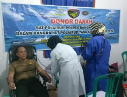 HUT Ke-72 Polairud, Satpolair Polres Bangka Barat Gelar Donor Darah Prop. Kepulauan Bangka Belitung