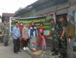 Danramil 04/Lph Menerima Mitra Karib dari Pertamina Dalam Rangka Penyerahan Bantuan Anak Stunting  Kepada Babinsa Tanjung Rhu