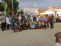 Babinsa Maharatu Hadiri Final Putra Volly Ball Piala Ibu Pj. Walikota Bersama 3 Pilar