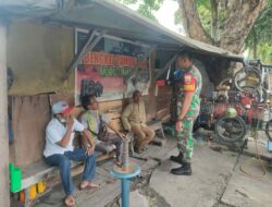 Membaur Dan Komsos Dengan Warga, Kopda Edo Bayu Himbau Peduli Kamtibmas