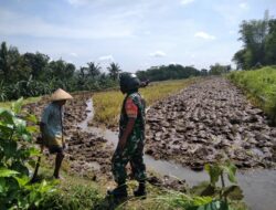 Babinsa Kemusu Sambangi Petani Saat Pengolahan Lahan