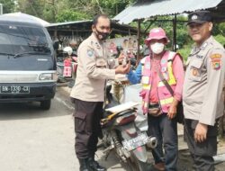 Personil Sat Binmas Polresta Pangkalpinang Sambang Tukang Parkir dan Sampaikan Pesan Kamtibmas