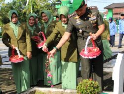 Peringati Hari Juang TNI ke-77, Kodim 0402/OKI Ziarah ke Taman Makam Pahlawan 