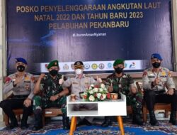 Personel Koramil 04/Lph Melaksanakan PAM POSKO NATARU 2022/2023 di Pelabuhan Sei. Duku