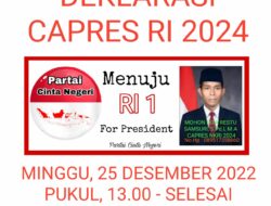 DEKLARASI SAMSURI, S.PD.I., MA SEBAGAI CALON PRESIDEN REPUBLIK INDONESIA PERIODE 2024 – 2029 OLEH PARTAI CINTA NEGERI