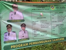 Pemdes Mampir Rampungkan Betonisasi Jalan Program SAMISADE Tahap ll Cileungsi – Bogor