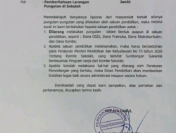 “SMKN 2 Sungai Penuh Diduga Tarik Uang PSG Rp. 300.000/Siswa !?”, Aktifis FMPP: PSG Sudah Menjadi Keputusan Menteri Pendidikan