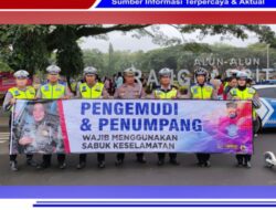 Dengan Bersekuter Polwan Satlantas Polres Lebak, Sosialisasikan Kamseltibcar Lalulintas Kepada Pengunjung CFD