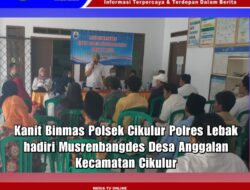 Kanit Binmas Polsek Cikulur Polres Lebak Hadiri Musrenbangdes Desa Anggalan Kecamatan Cikulur