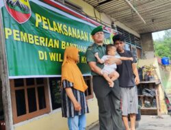 Danramil 05/Sail  Berikan Bantuan Sembako Kepada Anak Stunting