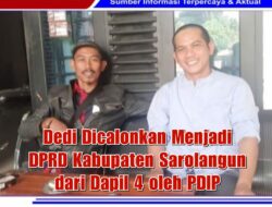 Dedi Dicalonkan Menjadi DPRD Kabupaten Sarolangun dari Dapil 4 oleh PDIP