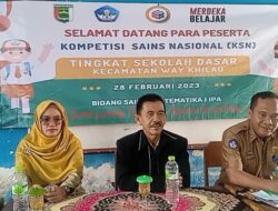 Dinas Pendidikan Melalui Korwilcam Way Khilau Gelar Kegiatan Kompetisi Sains Nasional Tingkat Sekolah Dasar