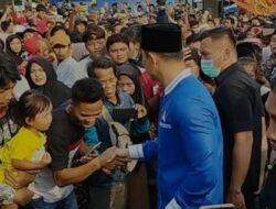 Slamet Riyadi Bacaleg Dapil II Sambut Kedatangan Ketum DPP Demokrat Di Pamekasan