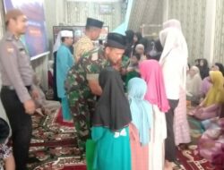 Babinsa Menghadiri Acara Buka Bersama SOKSI dan Dampingi Penyaluran Santunan Anak Yatim Piatu